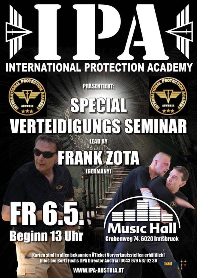 Spezial Selbstverteidigungskurs mit Frank Zota - Music Hall Innsbruck